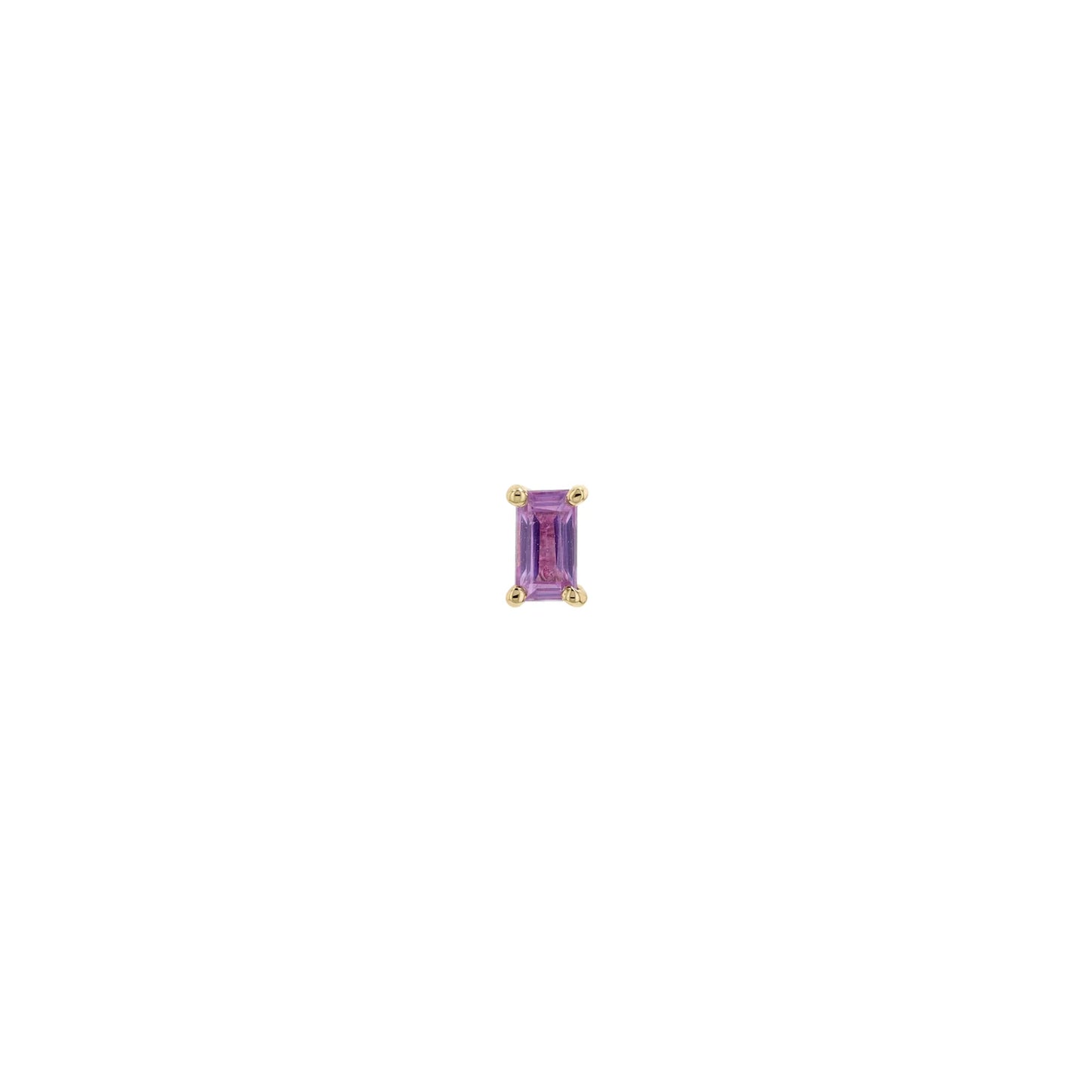 Baguette Solitaire - Joey Faceted Gemstone Prong from Modern Mood
