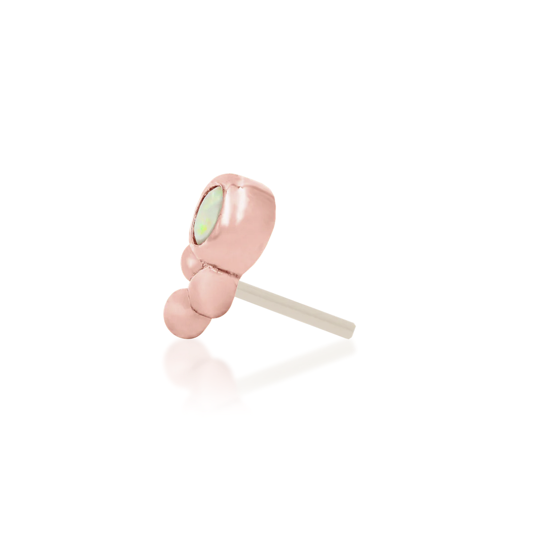 Bezel Set Tri Bead with Opal from Junipurr Rose Gold (Vault)