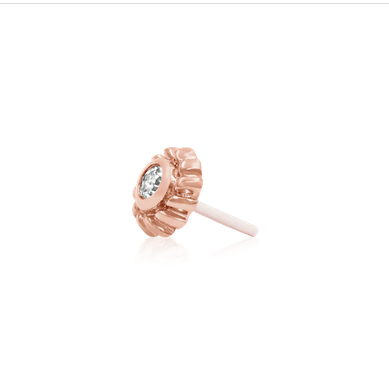 Braided CZ Bezel Set from Junipurr White Gold and Rose Gold (Vault)