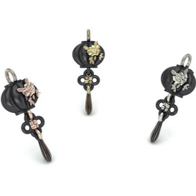 Chinese Lantern Charm from Mushroom
