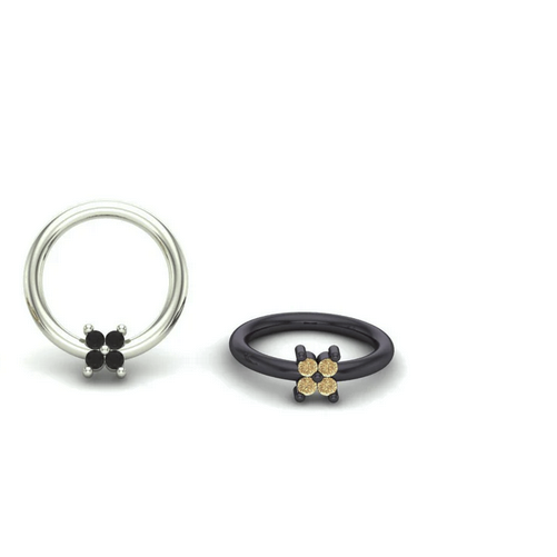 Cluster Quadrinity with Gemstone Ring from Mushroom