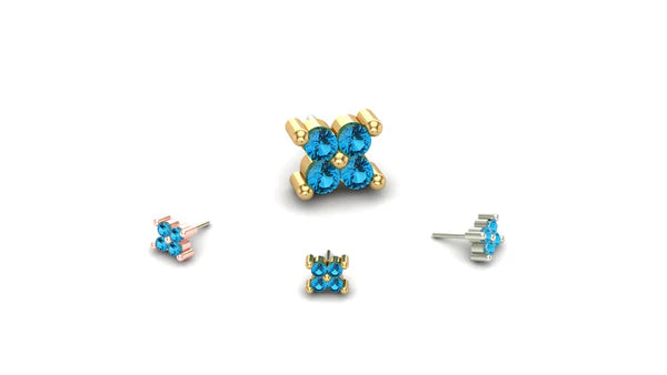 Cluster Quadrinity with Gemstone from Mushroom