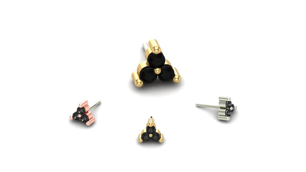 Cluster Trinity with Gemstones from Mushroom