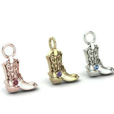 Cowboy Boot Charm from Mushroom