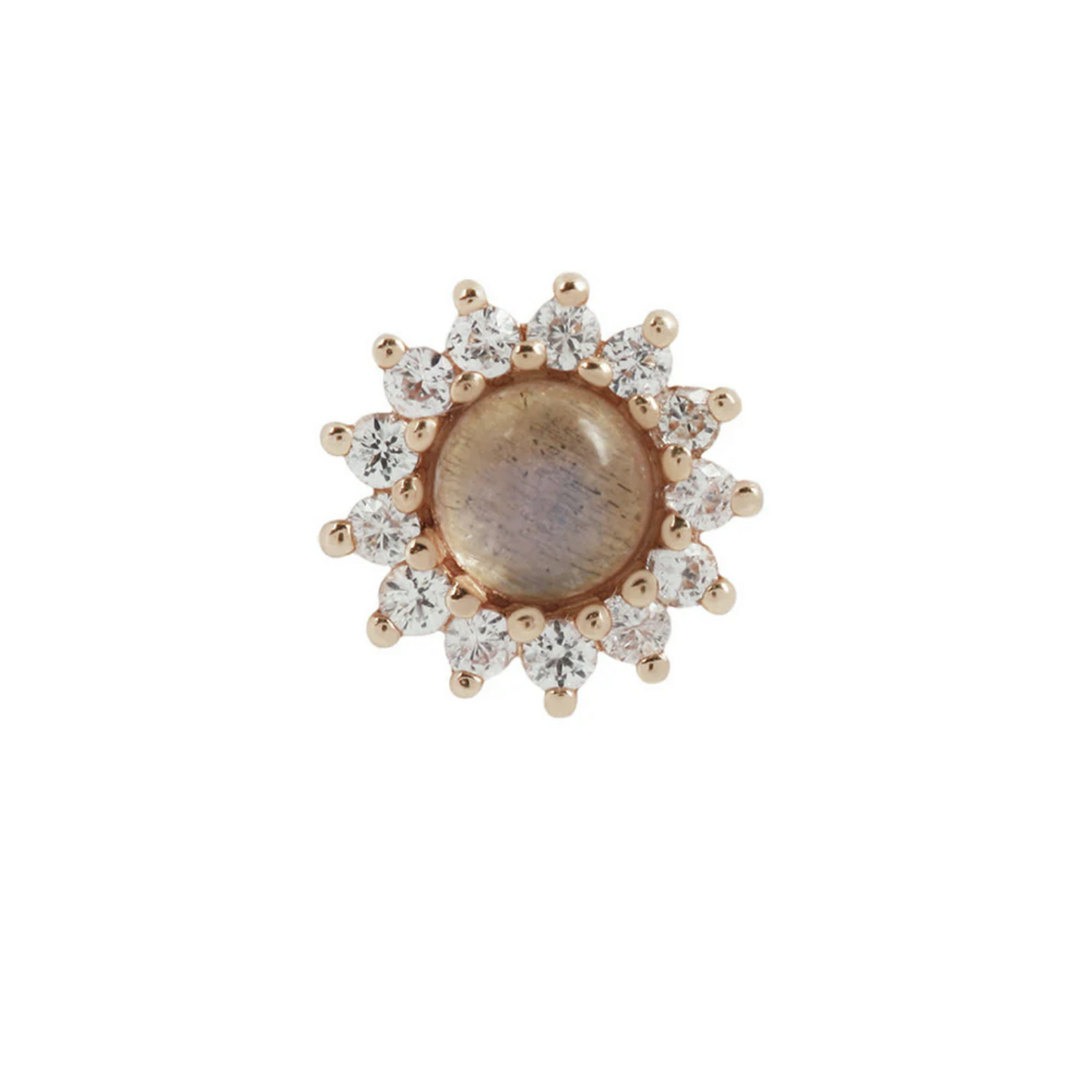 Delphine with Labradorite and White Sapphire From Buddha