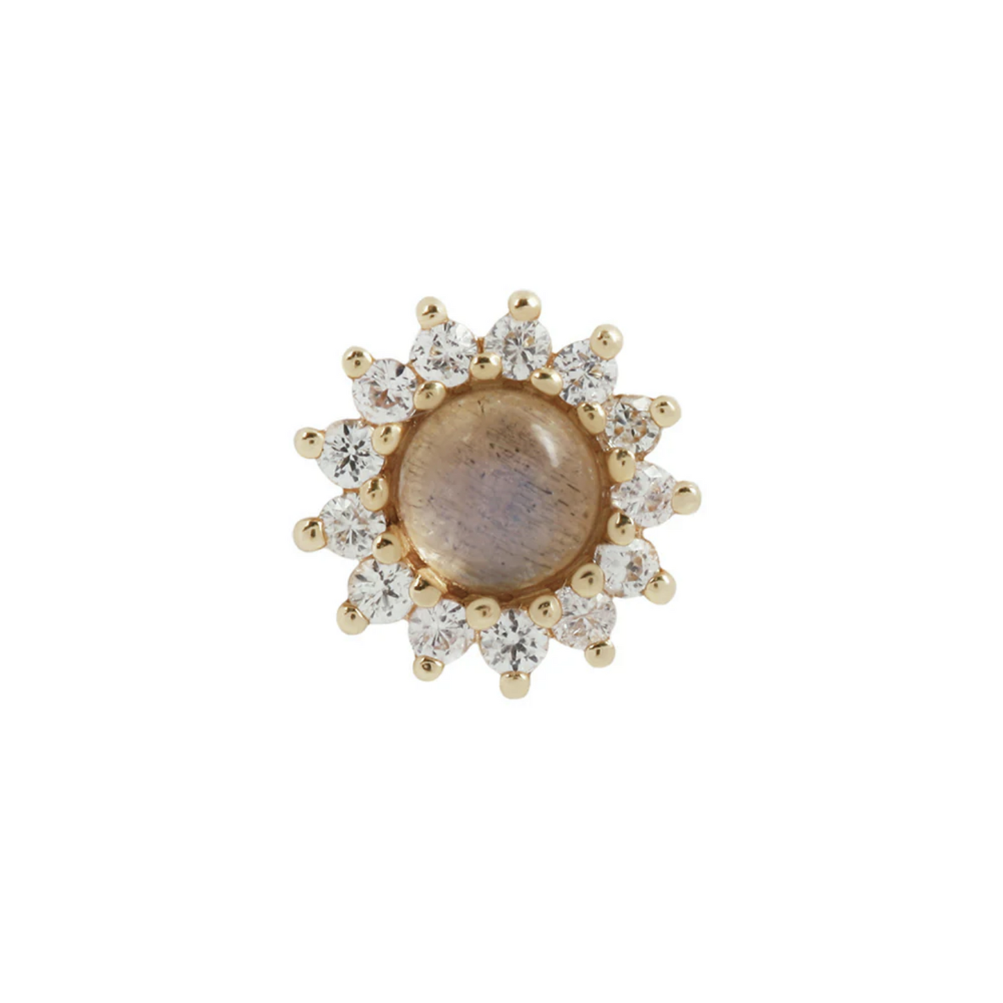 Delphine with Labradorite and White Sapphire From Buddha