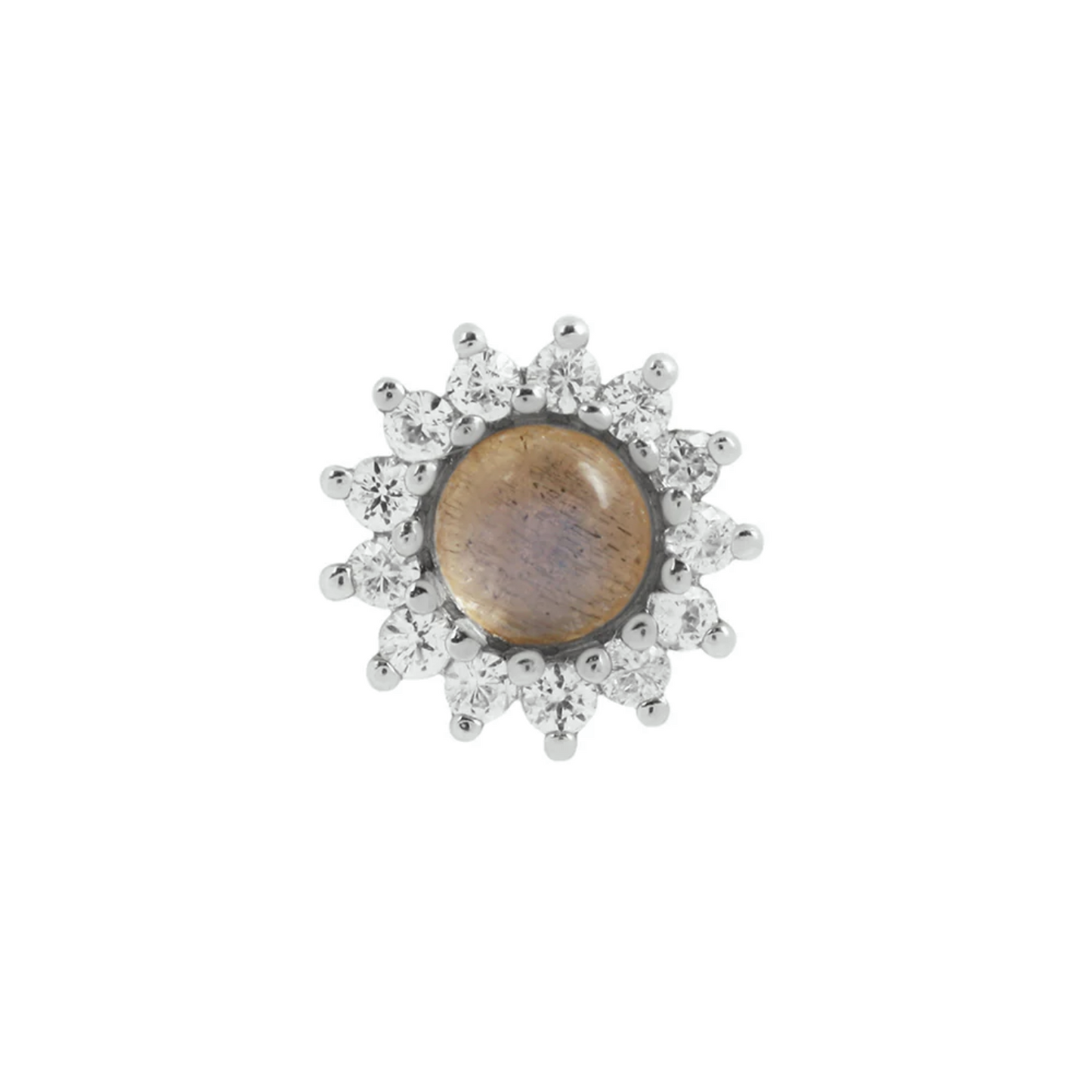 Delphine with Labradorite and White Sapphire From Buddha