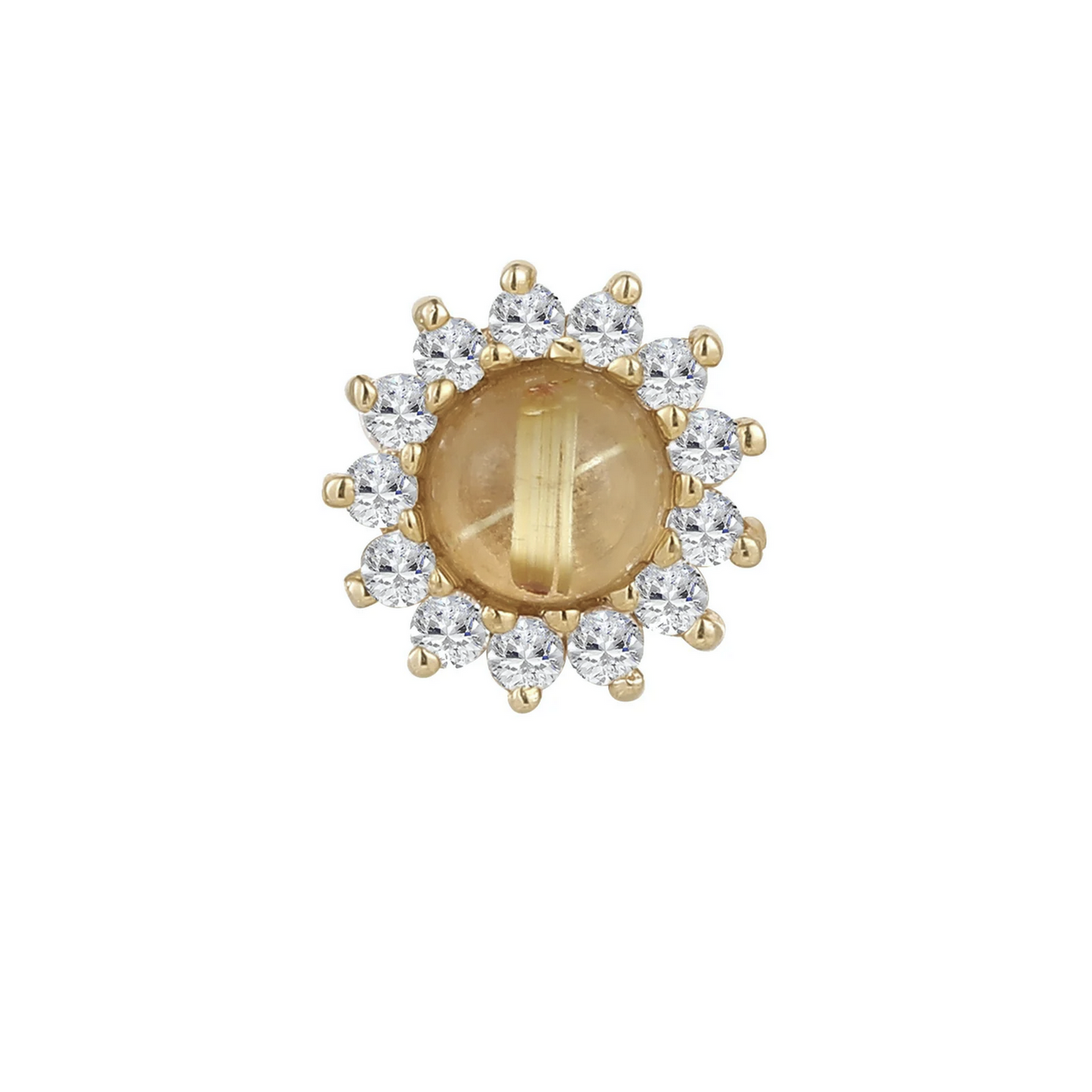 Delphine with Rutilated Quartz and White Sapphire From Buddha