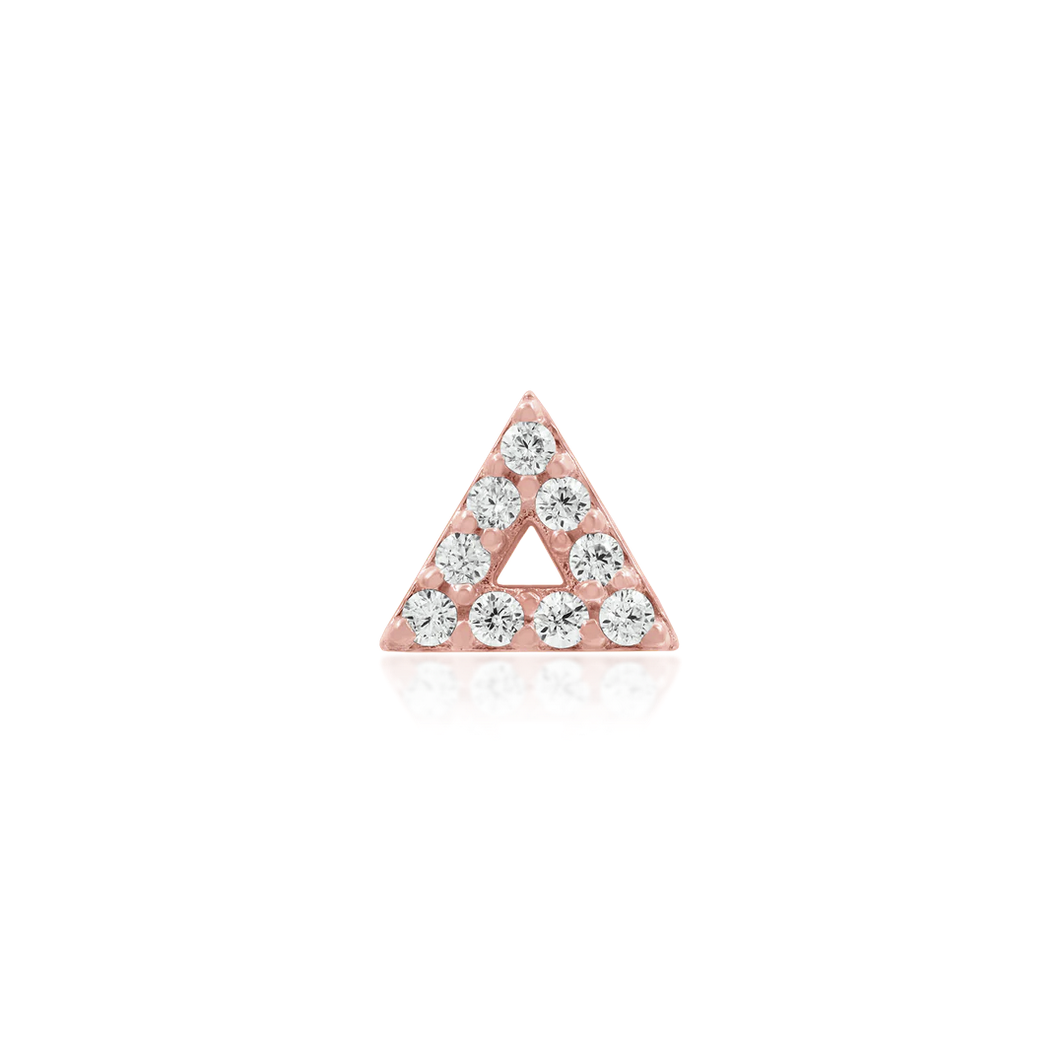 Gold Triangle with CZ Stones from Junipurr (Vault)
