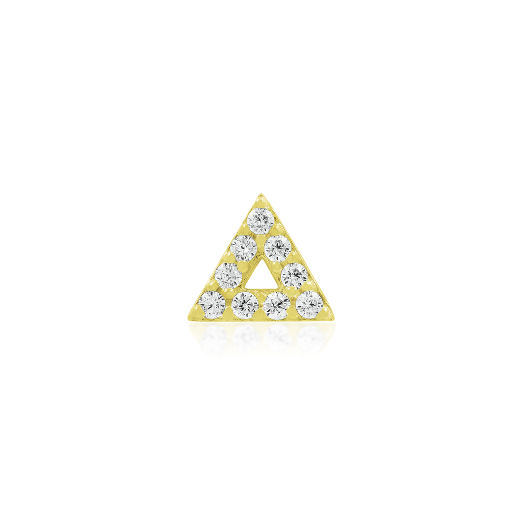 Gold Triangle with CZ Stones from Junipurr (Vault)