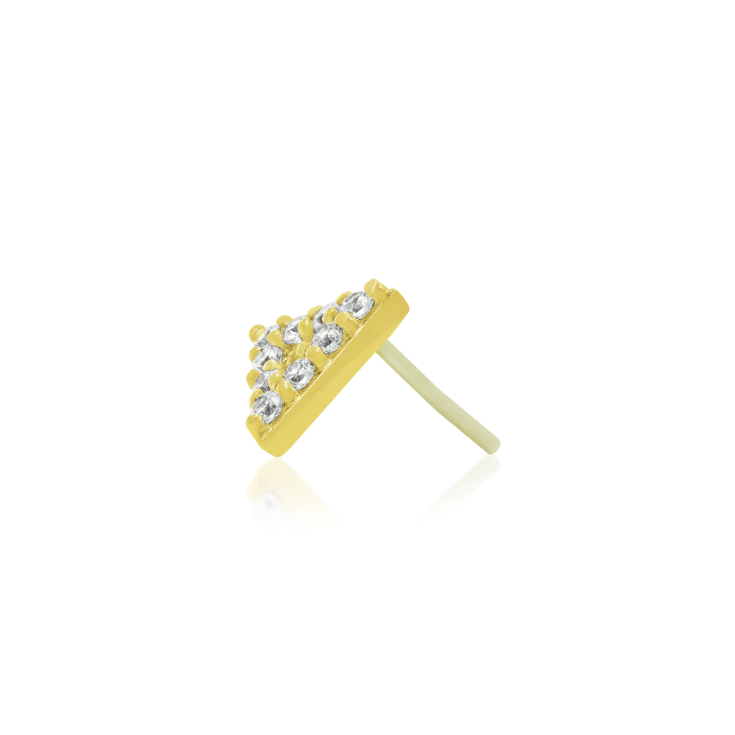 Gold Triangle with CZ Stones from Junipurr (Vault)