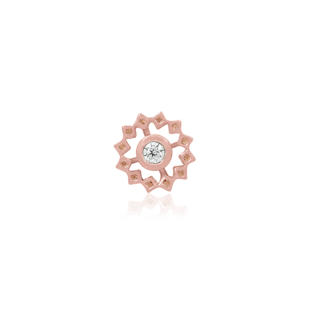 Gold Wheel with CZ from Junipurr White and Rose Gold (Vault)
