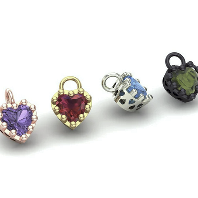 Heart Prong Charm from Mushroom