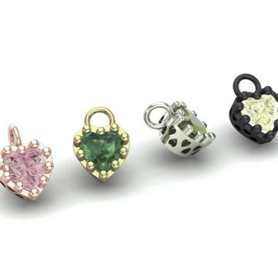 Heart Prong Charm from Mushroom