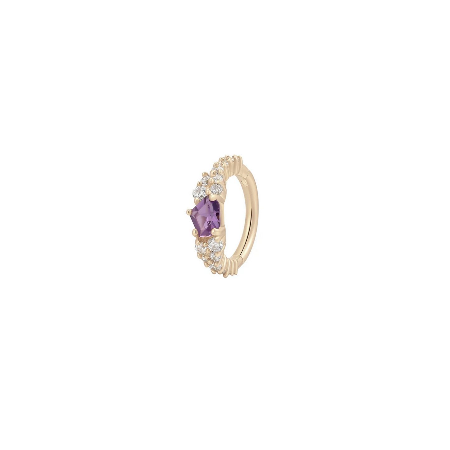 Inspiration Clicker with Amethyst and CZ From Buddha