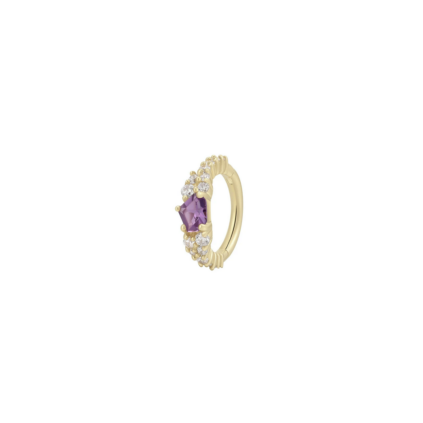 Inspiration Clicker with Amethyst and CZ From Buddha