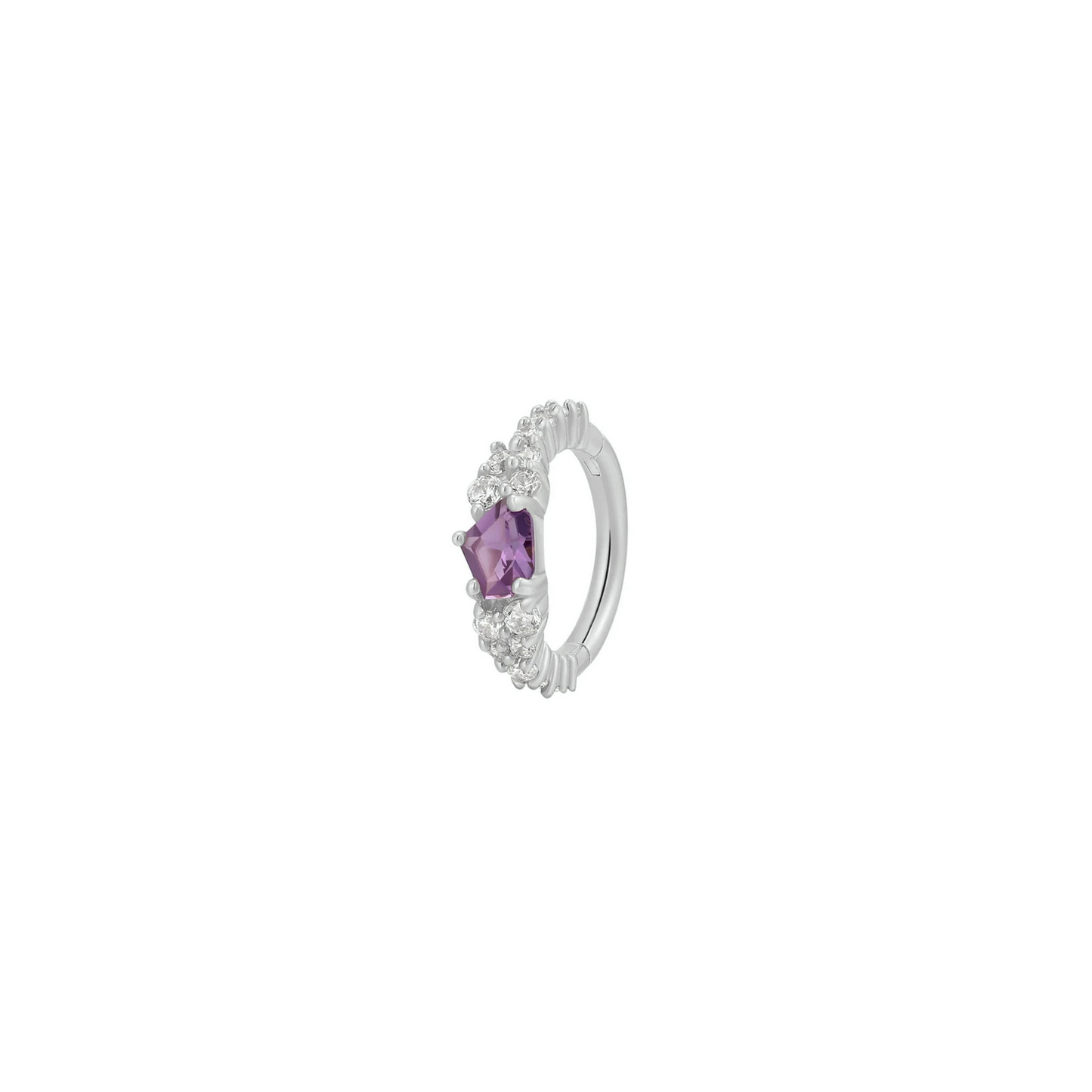 Inspiration Clicker with Amethyst and CZ From Buddha