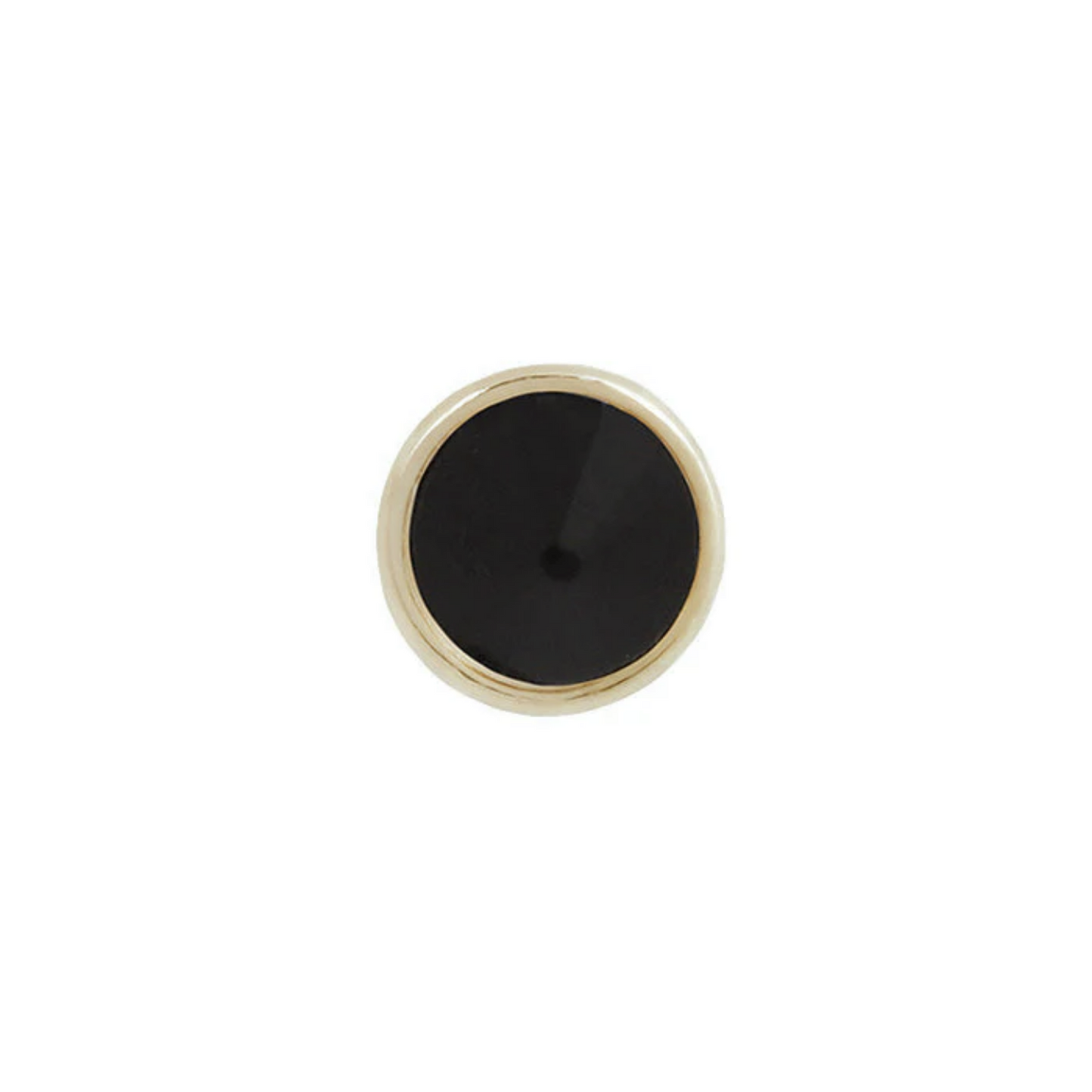 Round Bezel Reverse Set Black Spinel From Buddha