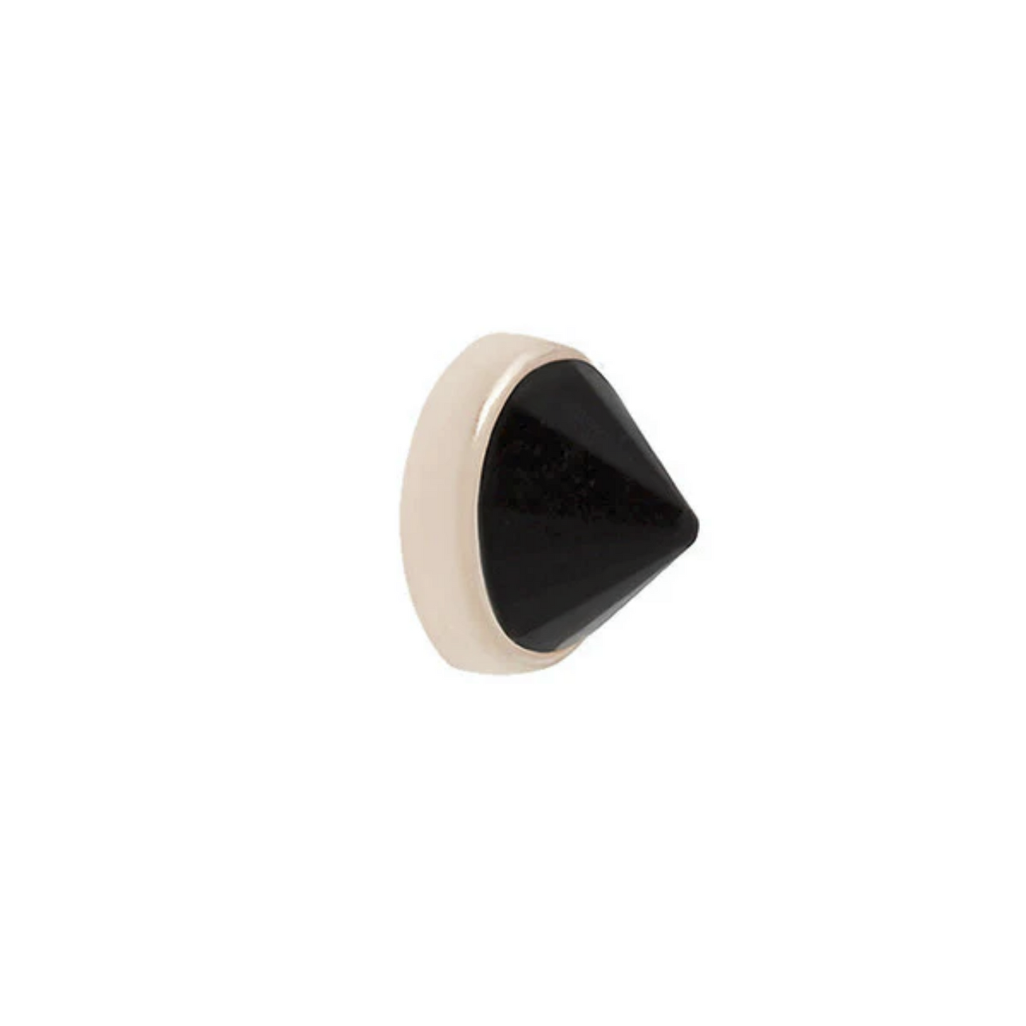 Round Bezel Reverse Set Black Spinel From Buddha