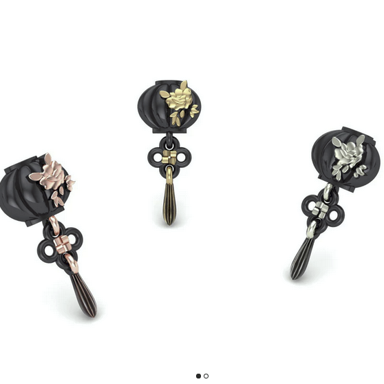 Chinese Lantern Dangle from Mushroom