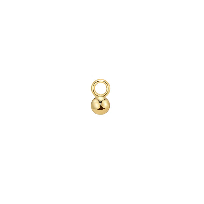 Tiny Charm - Gold Round Bead, Gold Marquise Bead and Bezel Diamond from Modern Mood