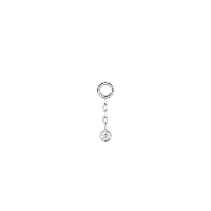 Tiny Charm - Gold Round Bead, Gold Marquise Bead and Bezel Diamond from Modern Mood