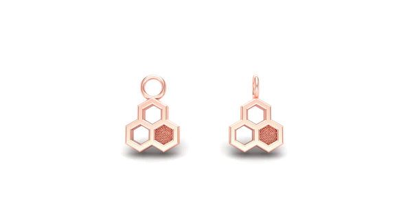 Triple Honeycomb Charm from Mushroom