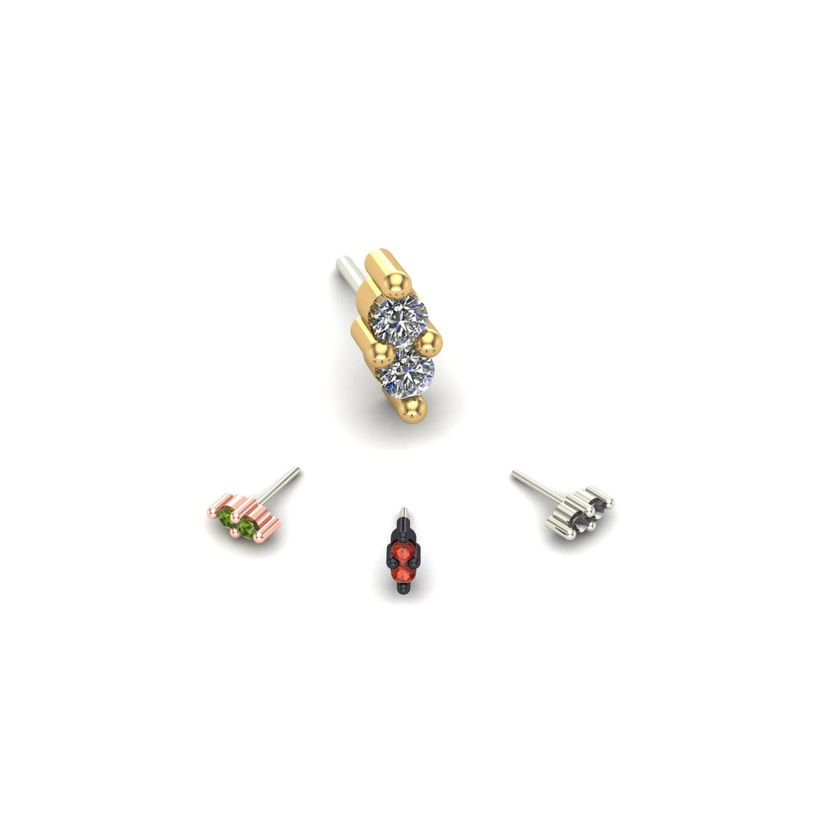 Double Stone Prong by M.US.HROOM