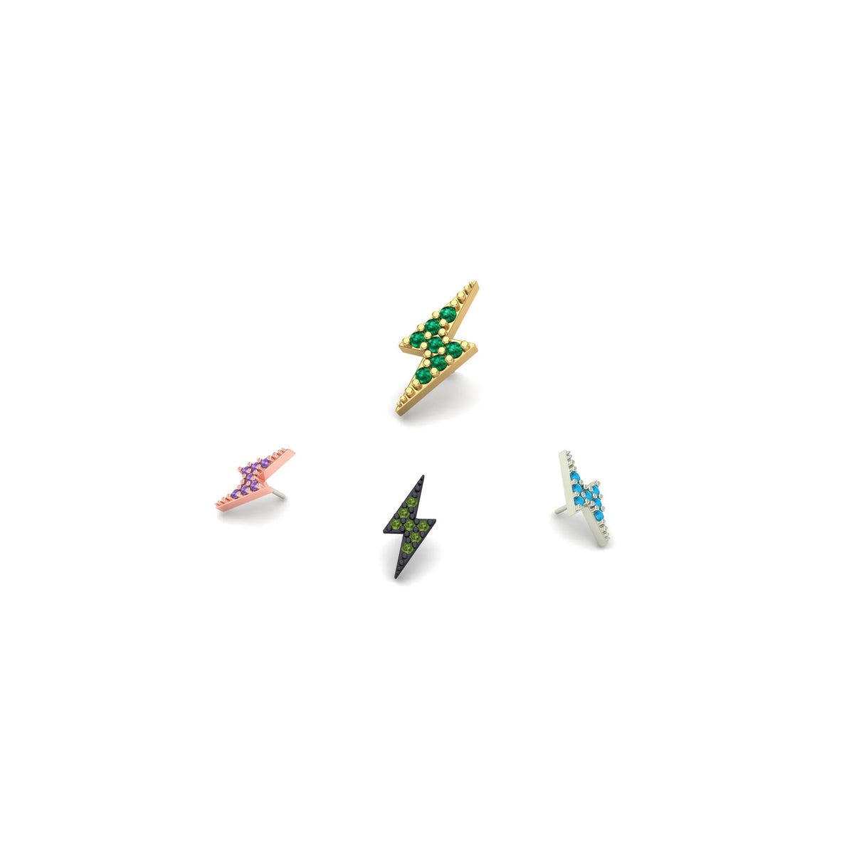 Lightning Bolt with Gemstone by M.US.HROOM