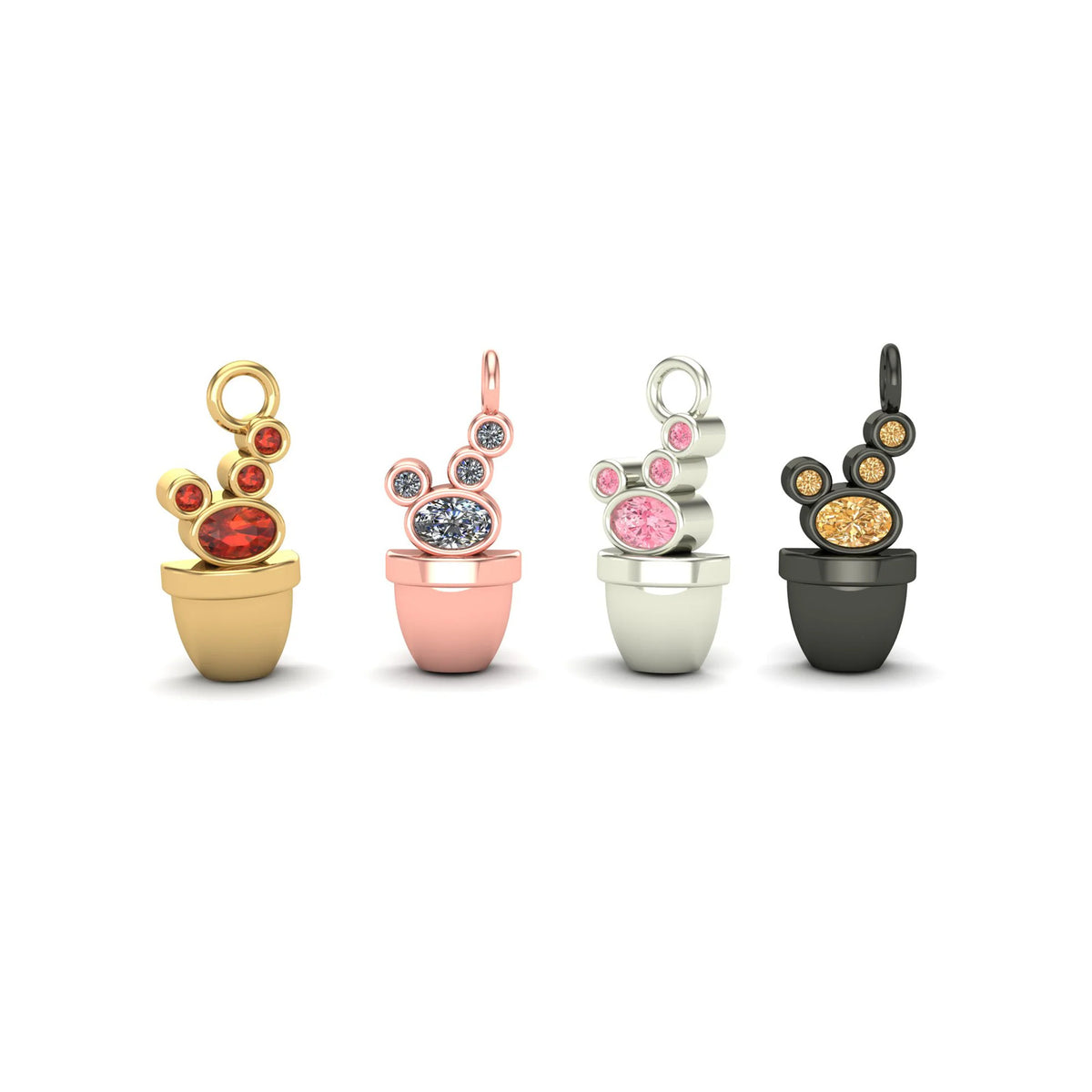 Cactus with Gemstone Charm by M.US.HROOM — alternate view 2