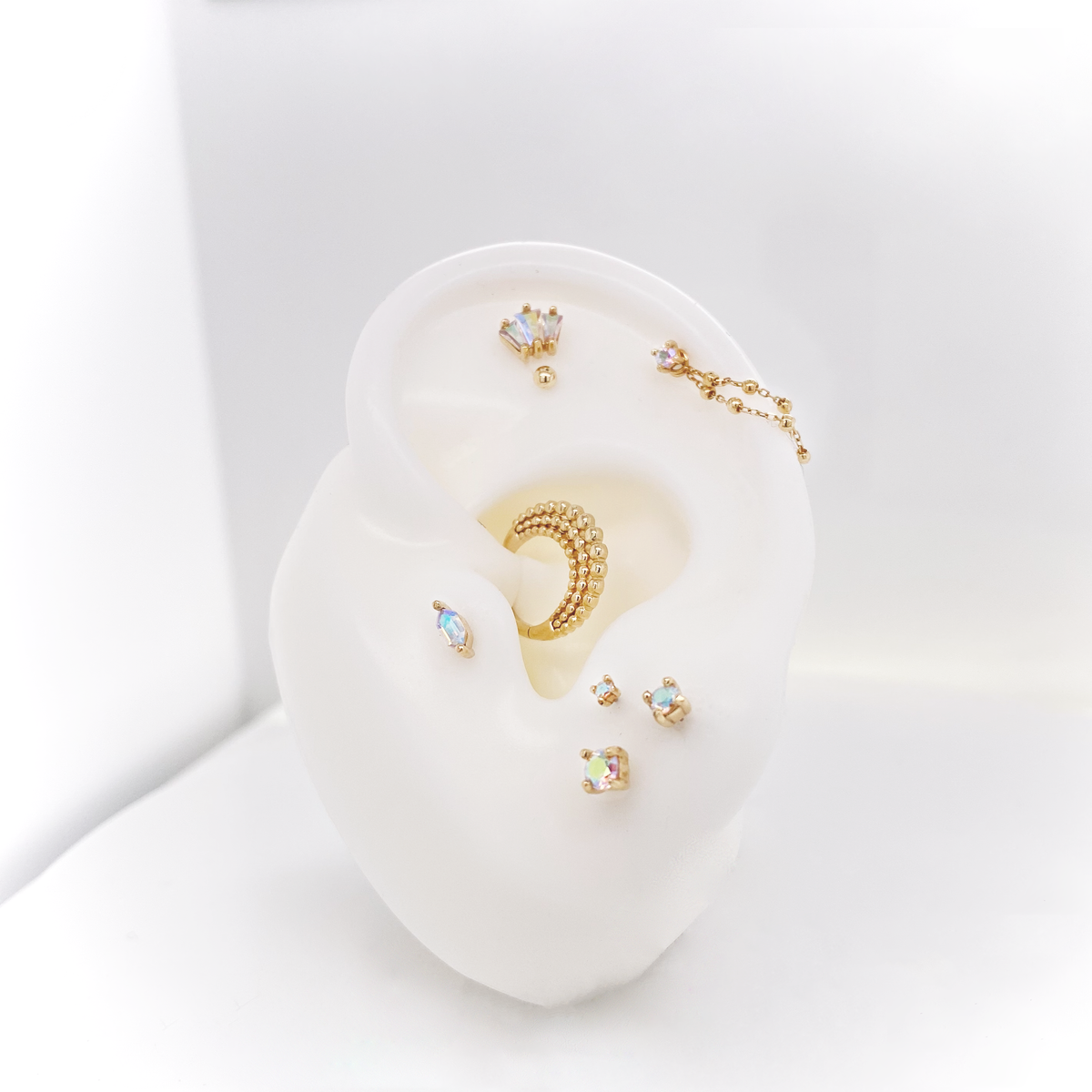 Prong Gem with Mercury Mist Topaz - Buddha Jewelry