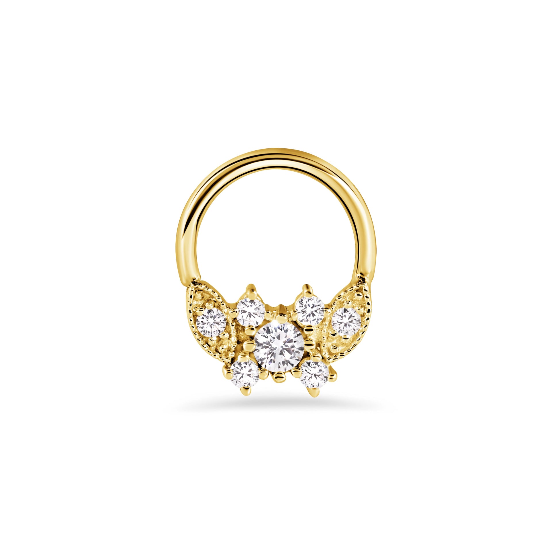 Gemmed Butterfly Seamless Ring — NorVoch