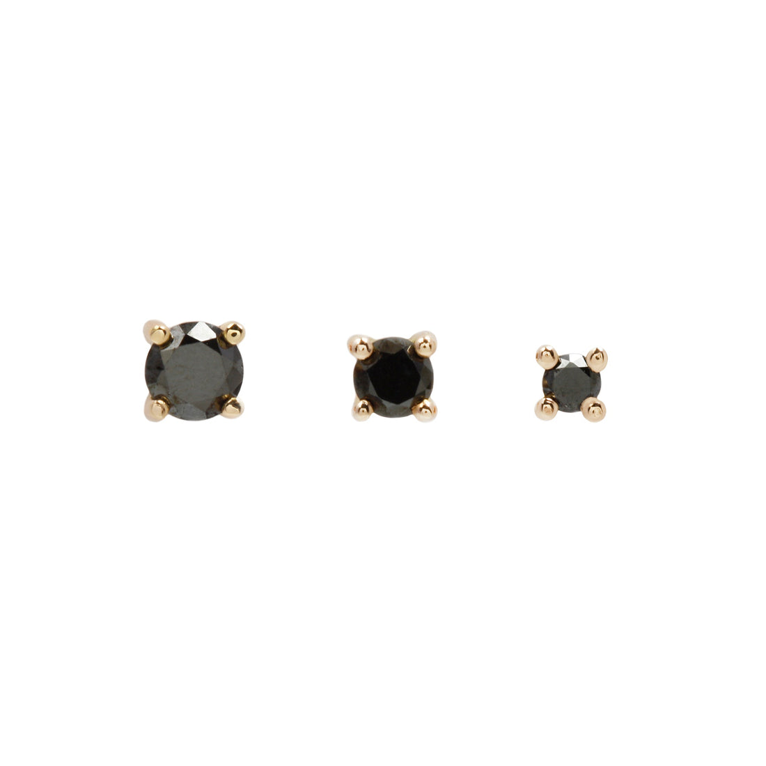 Prong Gem with Black Diamond - Buddha Jewelry