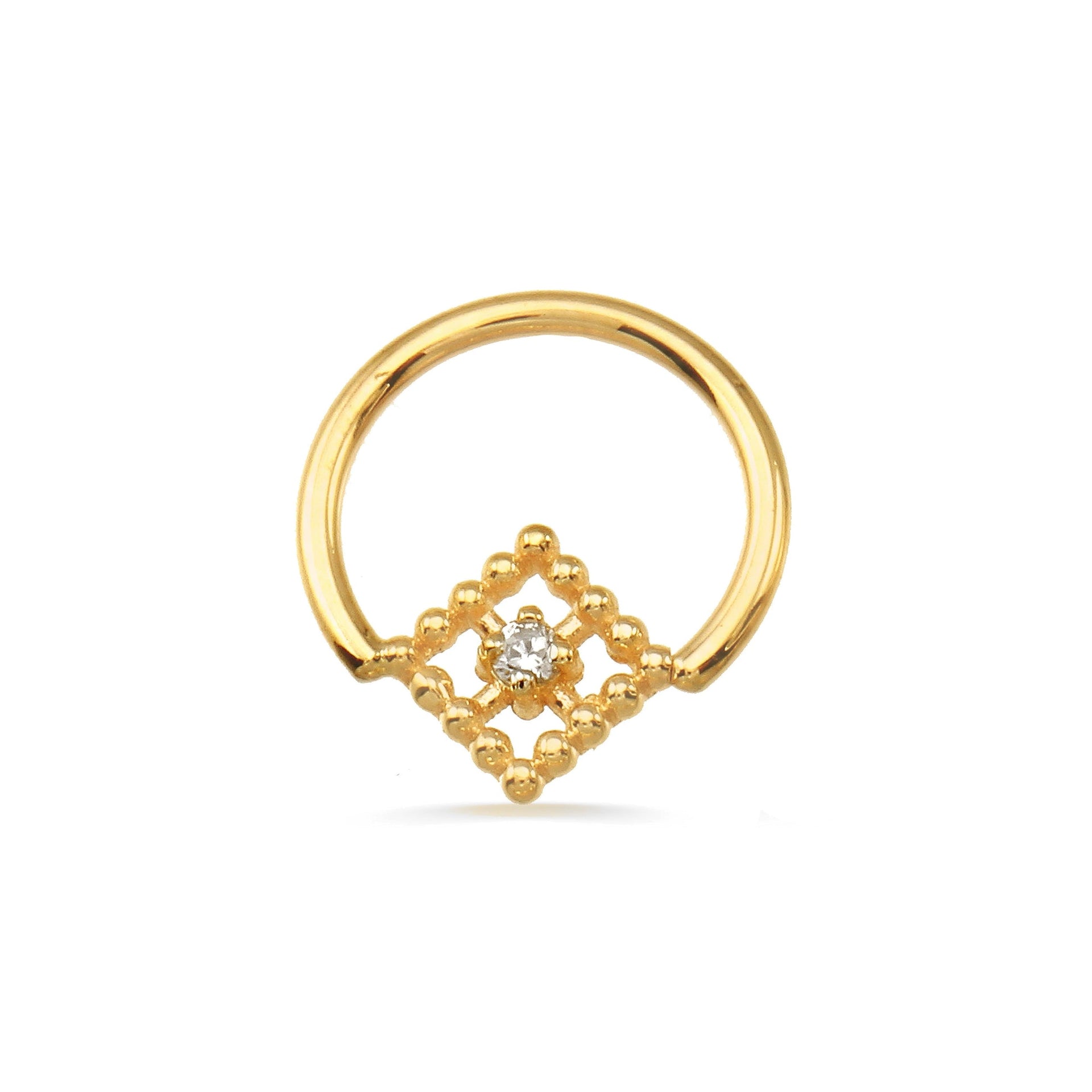 Seamless Ring With Beaded Square — NorVoch