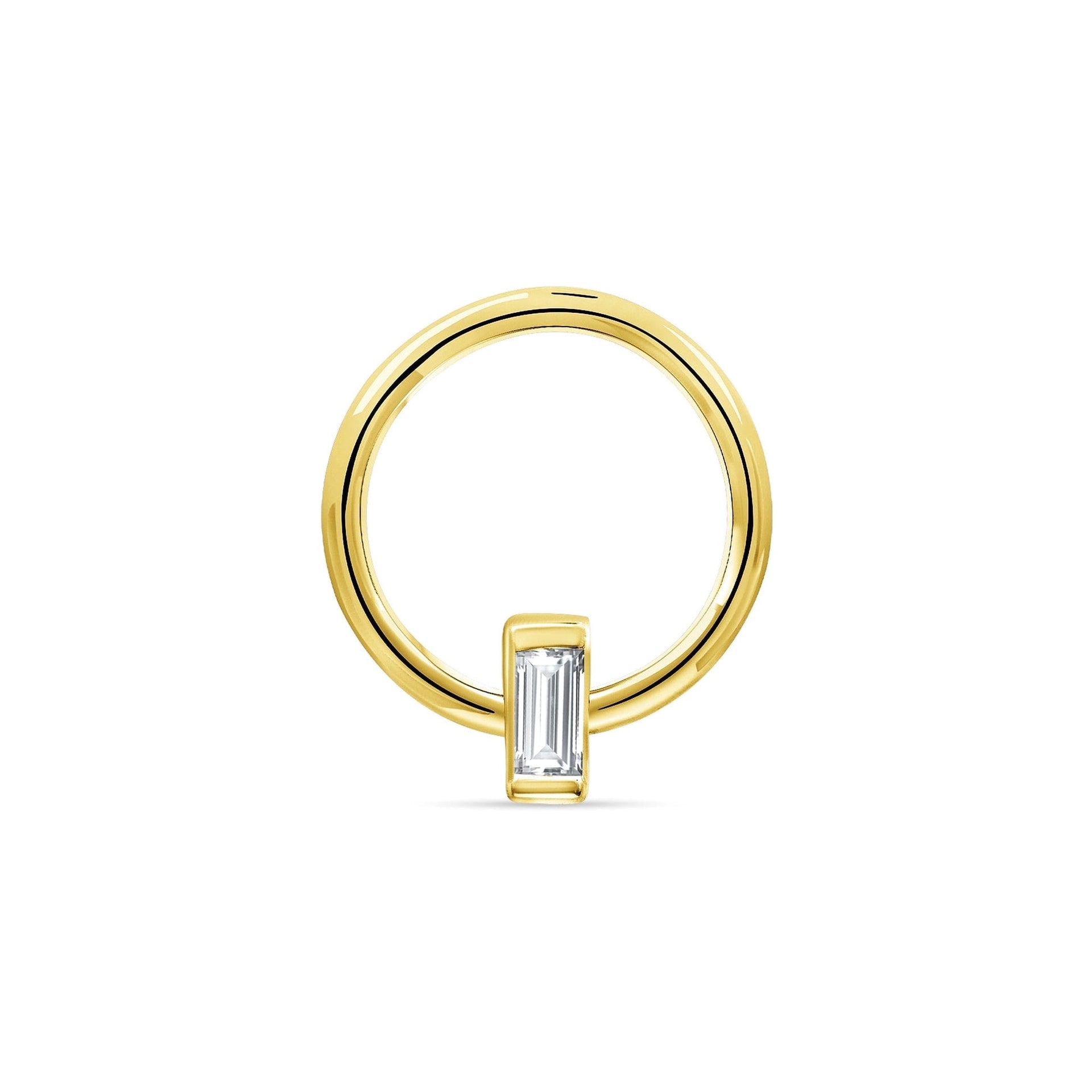 Seamless Ring with Vertical Fixed Baguette — NorVoch