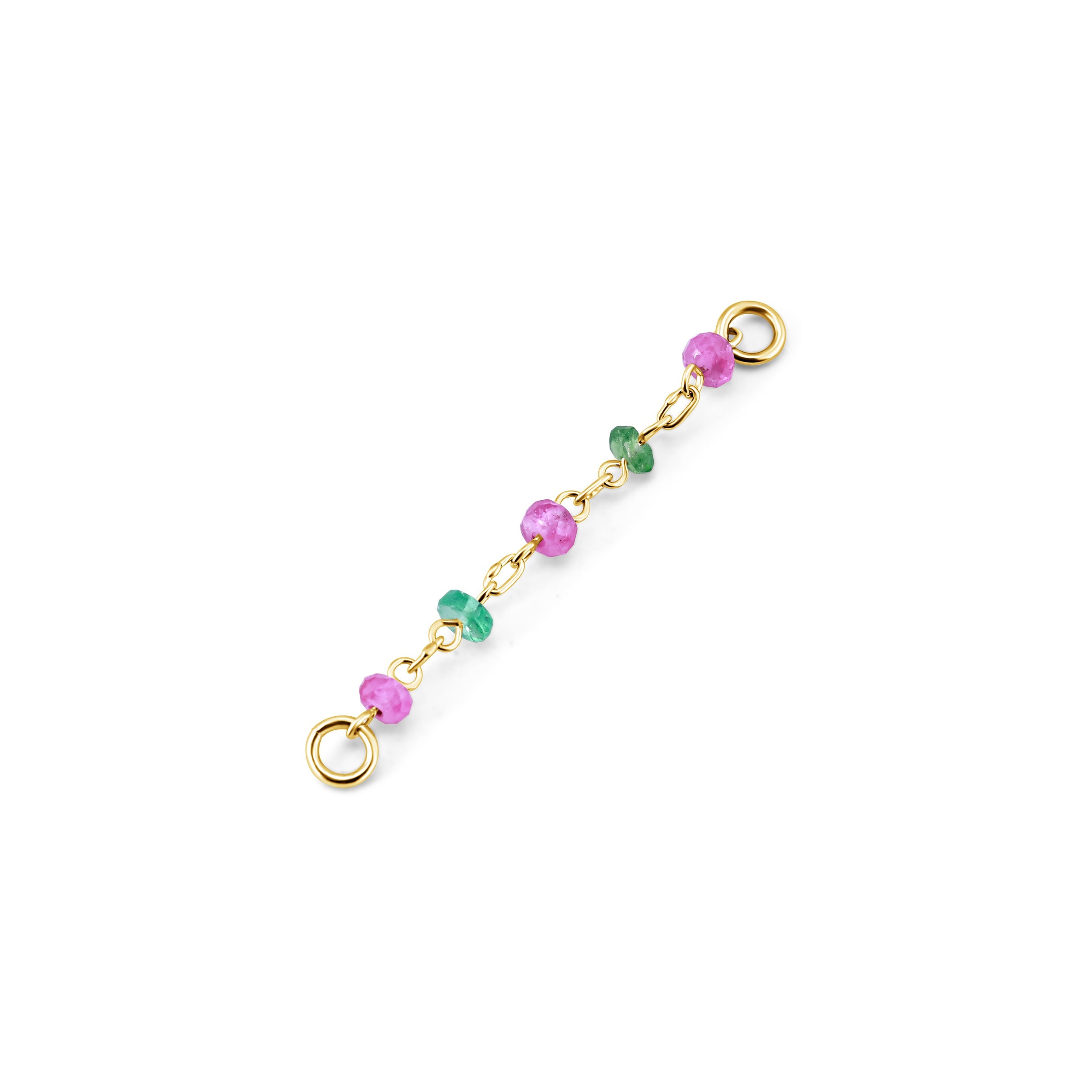 Green and Pink Sapphire Chain — NorVoch