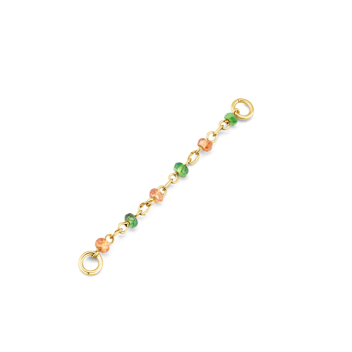 Green and Orange Sapphire Chain — NorVoch