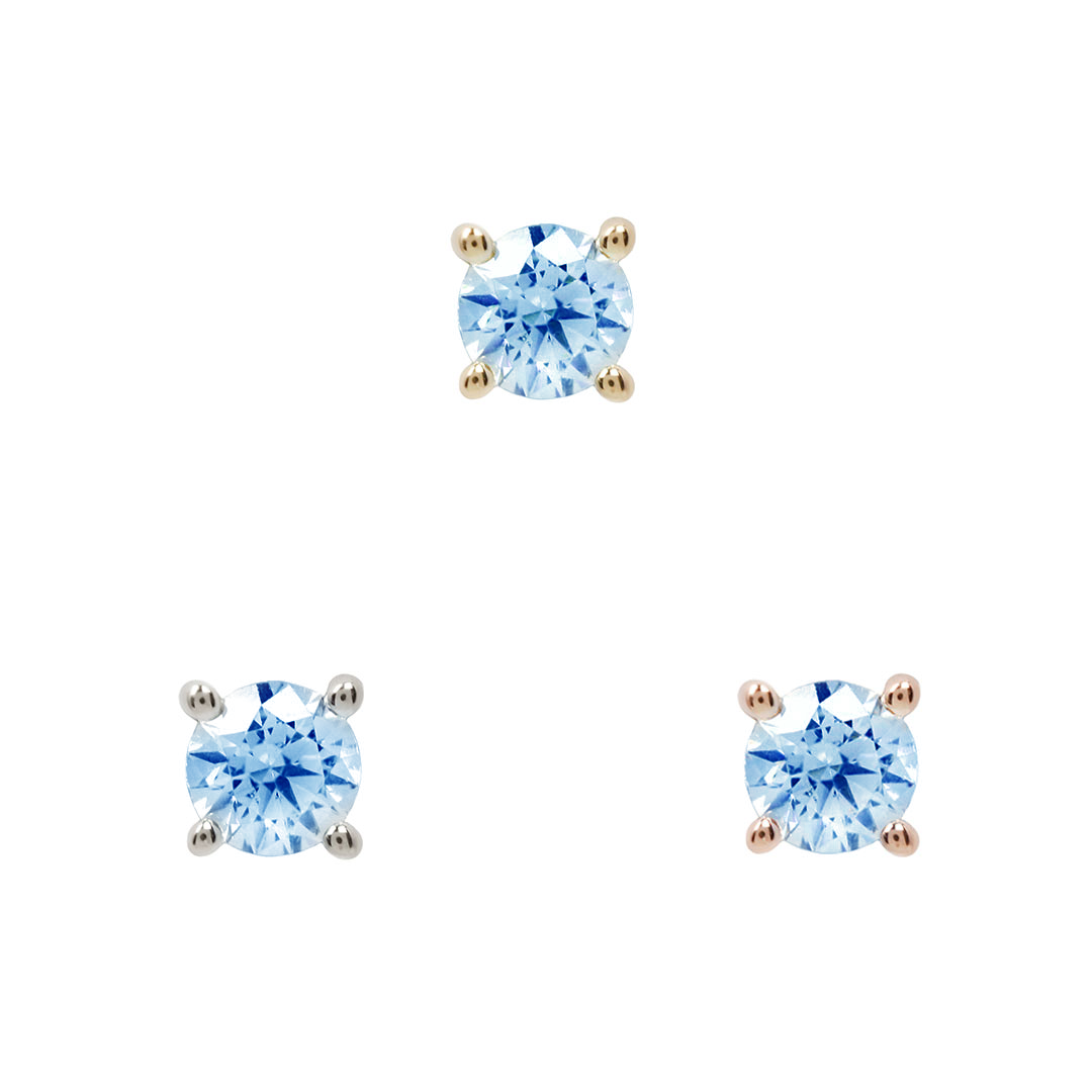 Prong Gem with London Blue Topaz - Buddha Jewelry