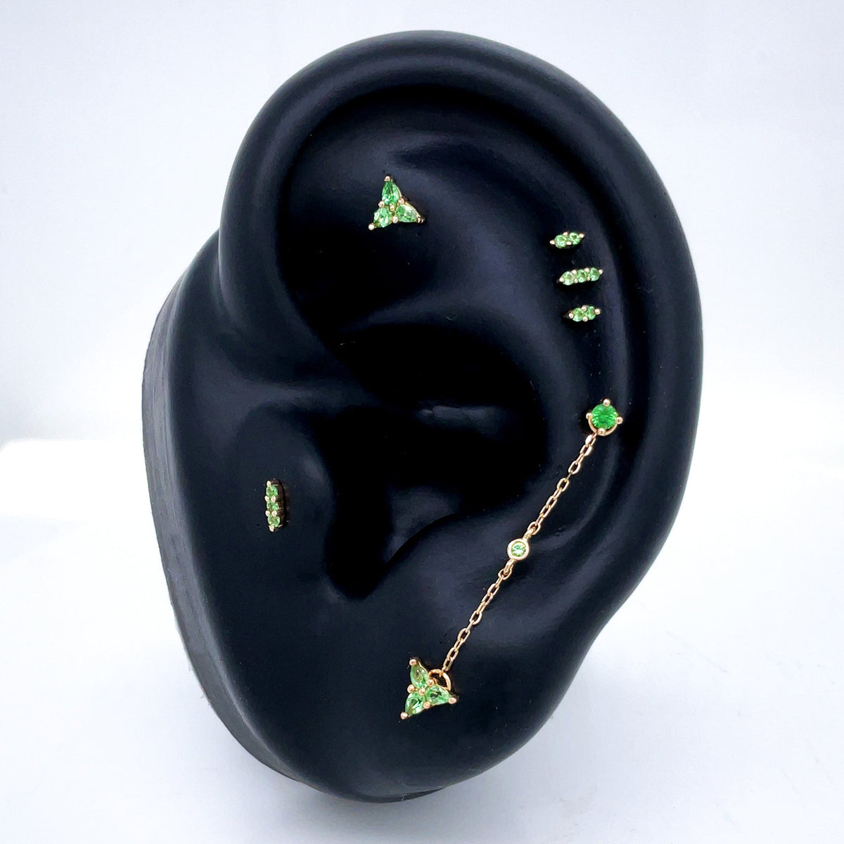 Prong Gem with Tsavorite - Buddha Jewelry