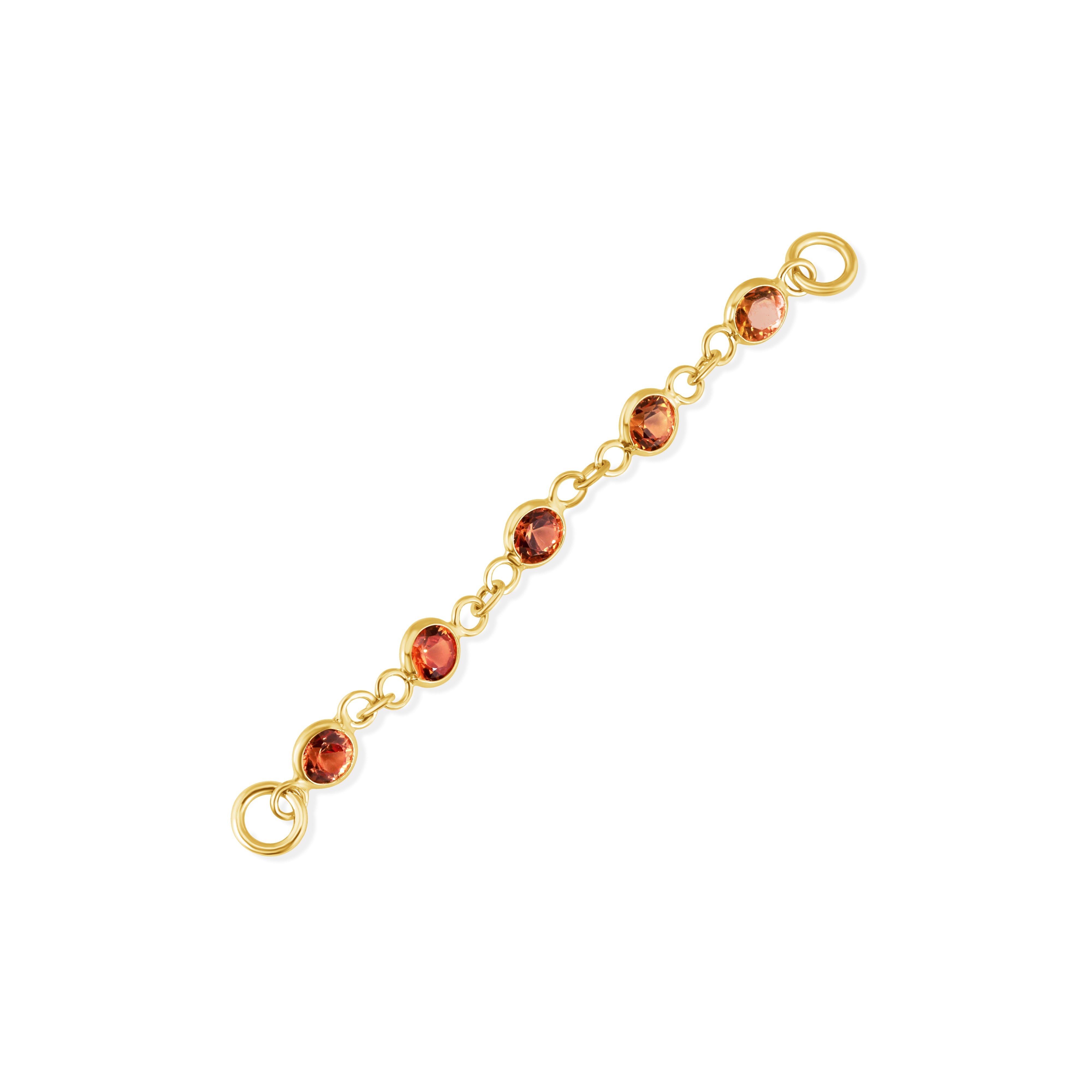 Orange-Yellow Sapphire Chain — NorVoch
