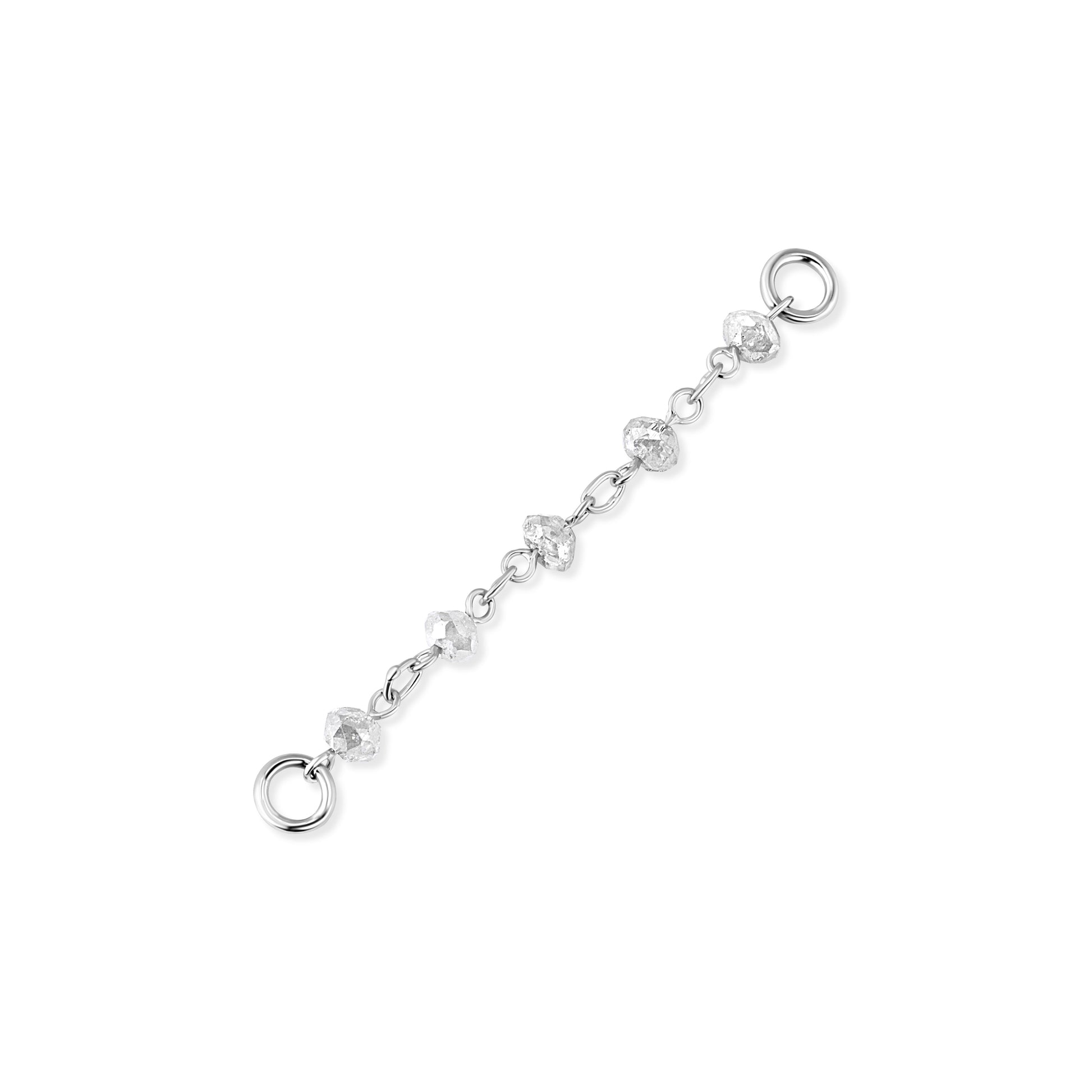 White Gold and Gray Diamond Bead Chain — NorVoch