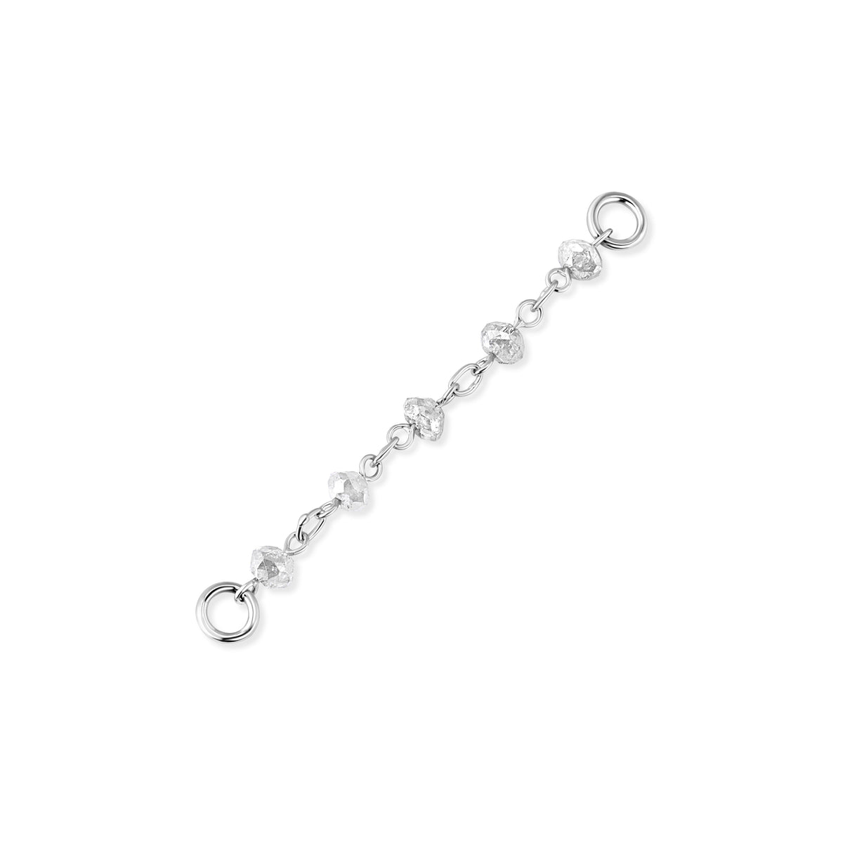 White Gold and Gray Diamond Bead Chain — NorVoch