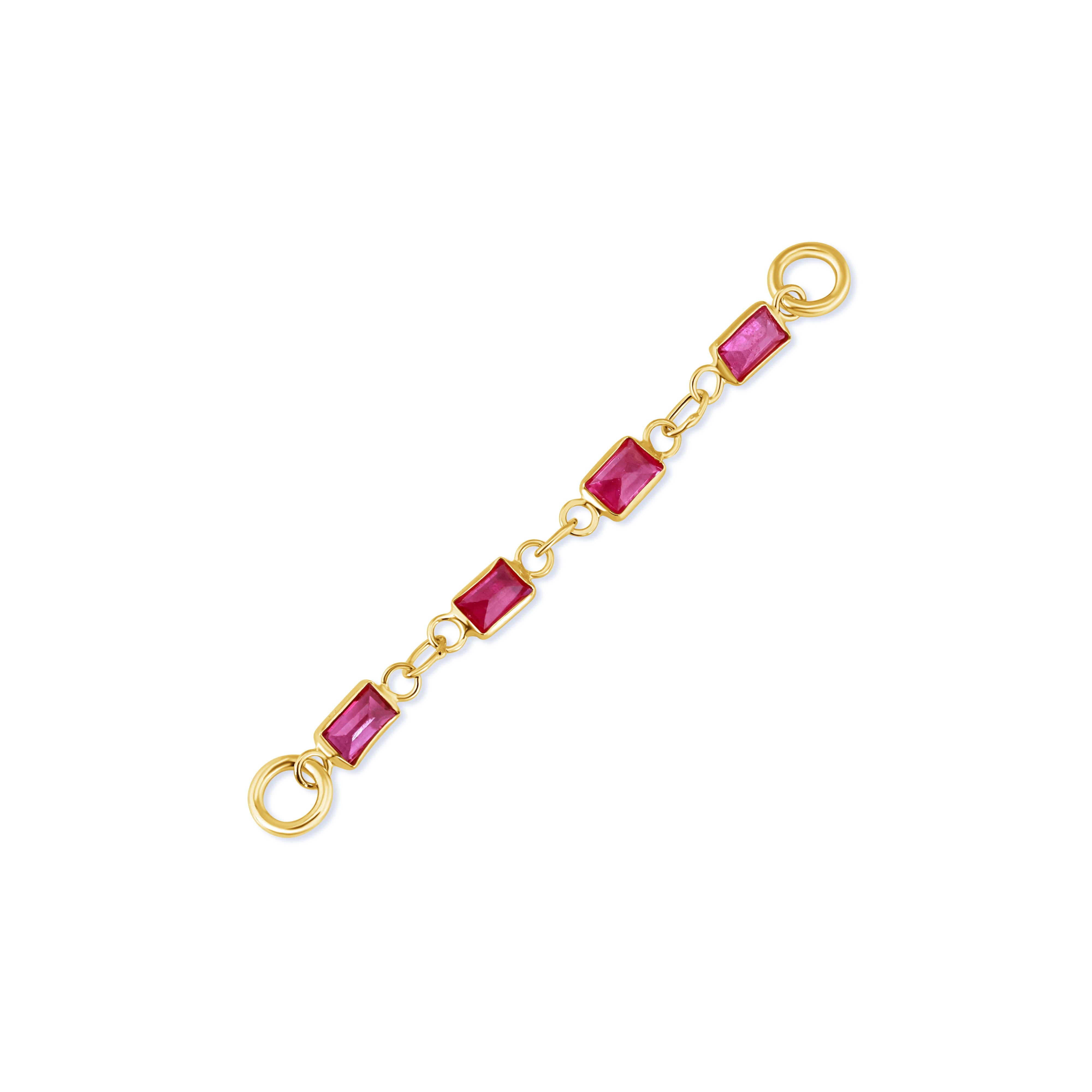 Baguette Ruby Chain — NorVoch