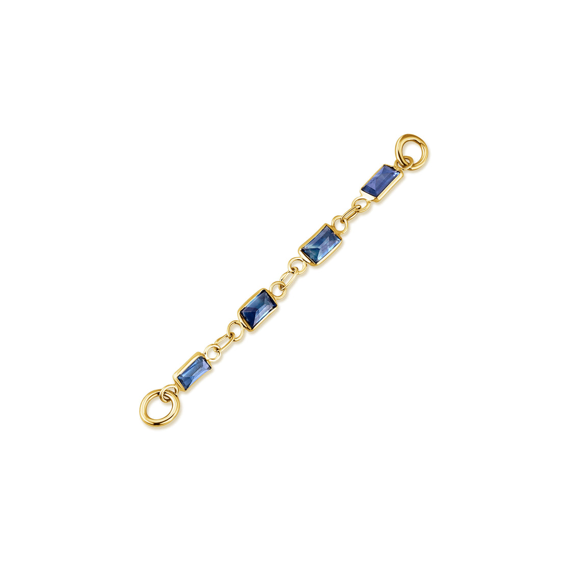 Baguette Blue Sapphire Chain — NorVoch