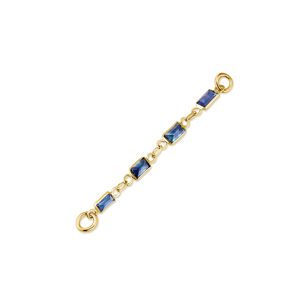 Baguette Blue Sapphire Chain — NorVoch