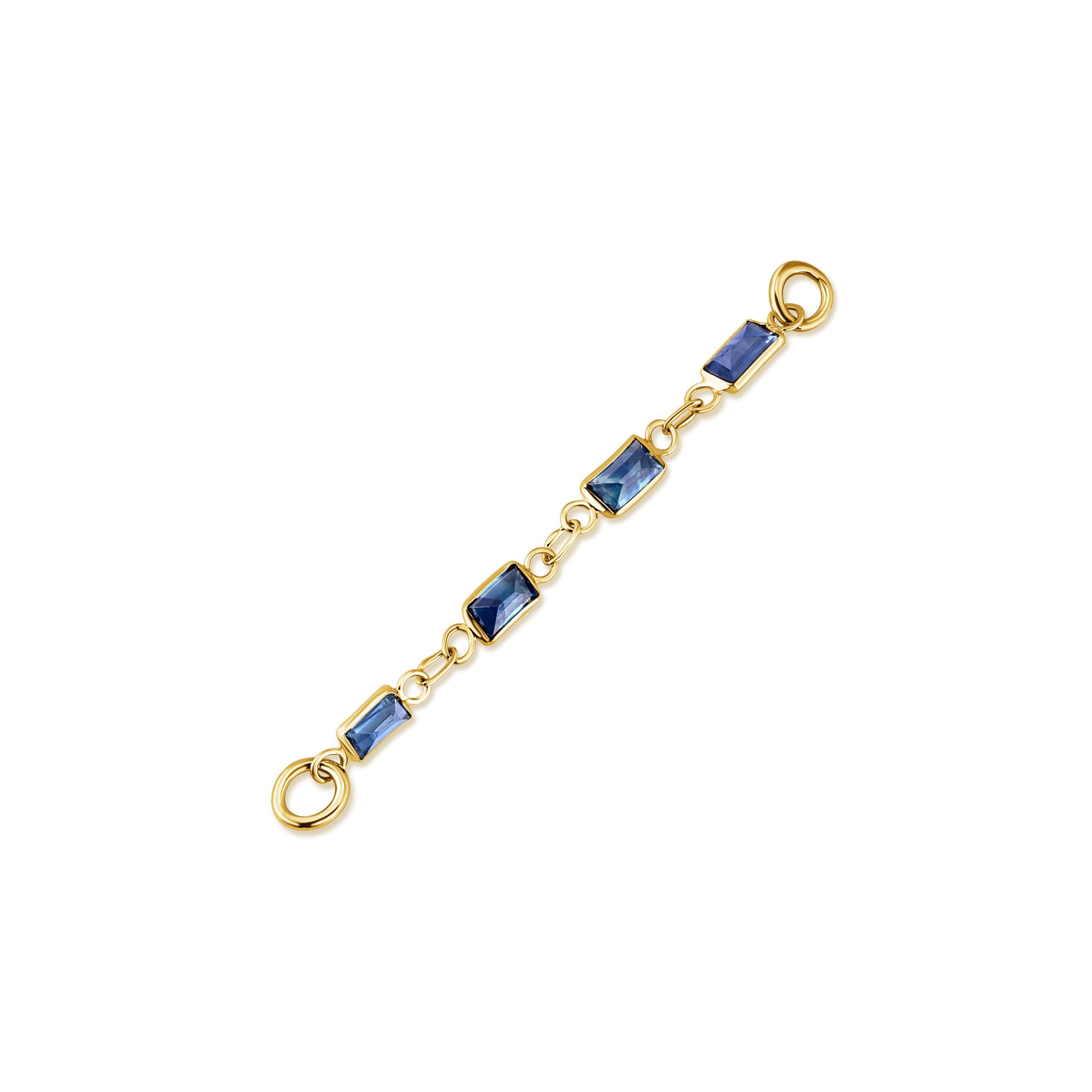 Baguette Blue Sapphire Chain — NorVoch