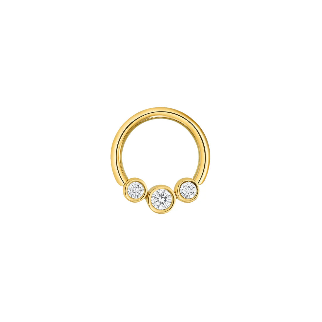 3 Gem Bezel Cluster Seamless Ring — Norvoch
