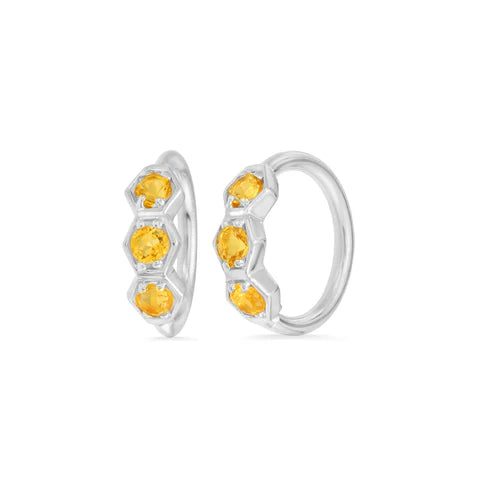 3 Gem Hexagon Seamless Ring from Norvoch