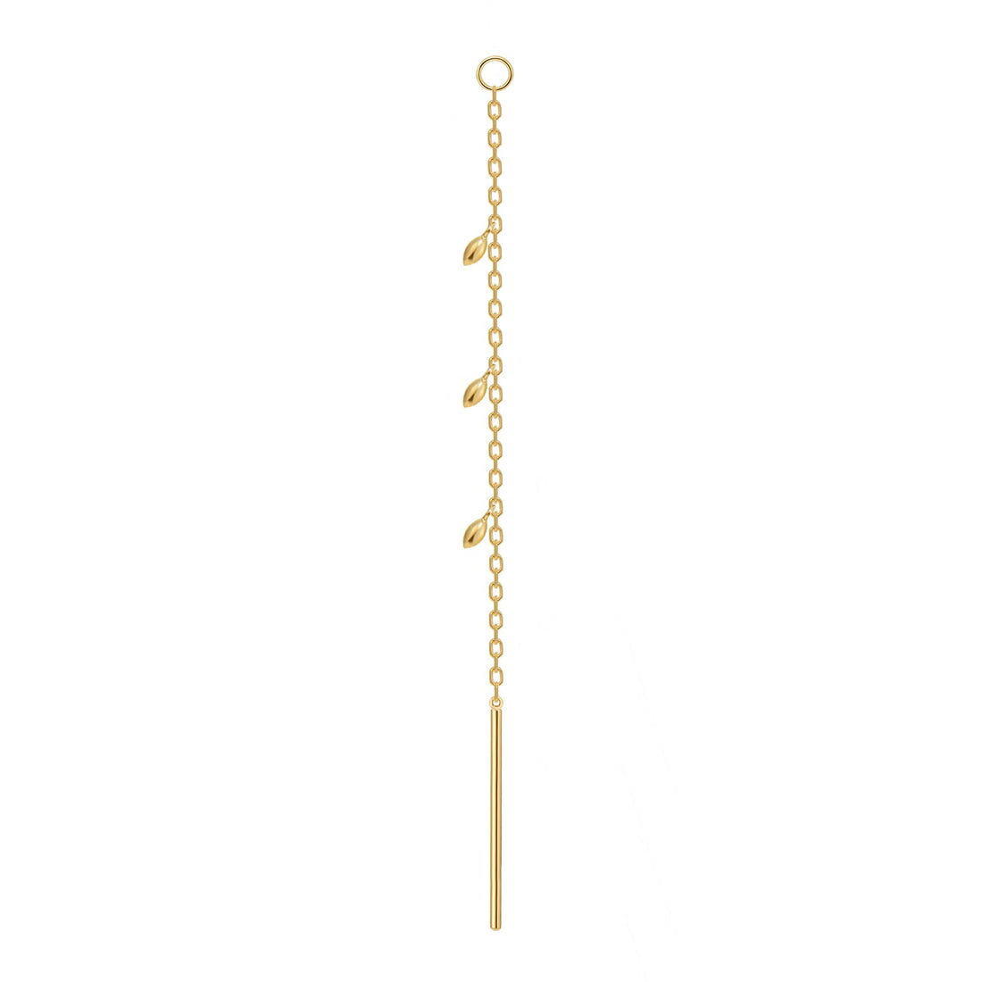 Threader - Dripping Marquise Gold Beads and Jump Ring Short