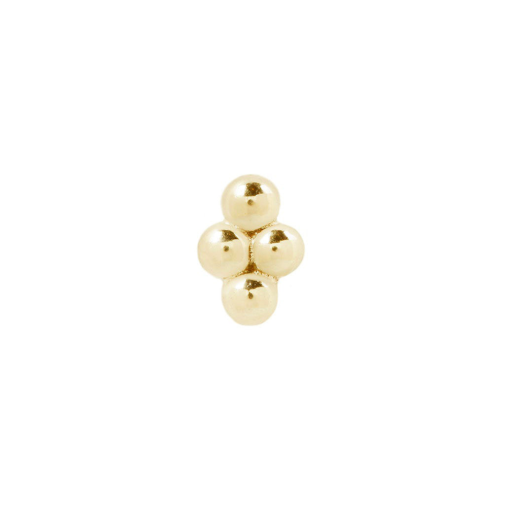 4 Bead Cluster - 14k Yellow Gold - Buddha Jewelry